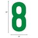 Festive Green Number (8) Corrugated Plastic Yard Sign, 30in